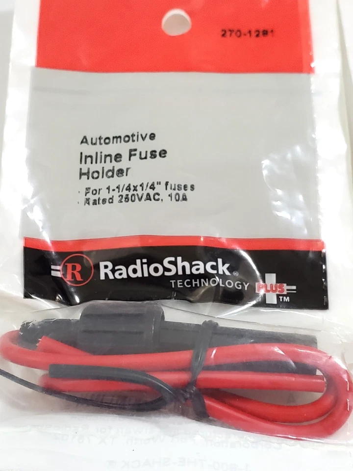 Lot of 2 Radio Shack Automotive Inline Fuse Holders For 1/4" x 1-1/4" Fuses 10A - Image 3 of 4