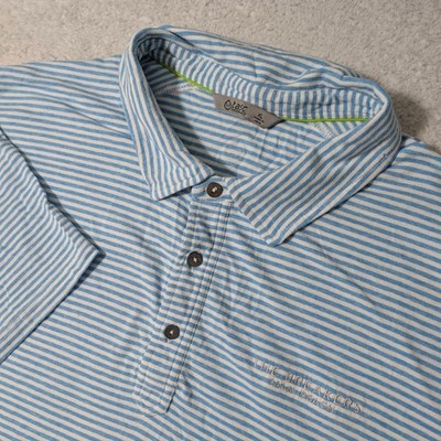 tasc Performance Polo Mens XL Blue Striped The Breakers Palm Beach Stretch