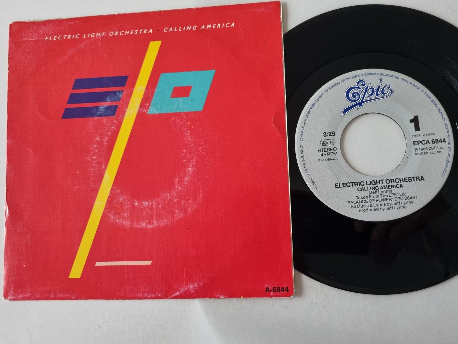Electric Light Orchestra - Calling America 7'' Vinyl Holland