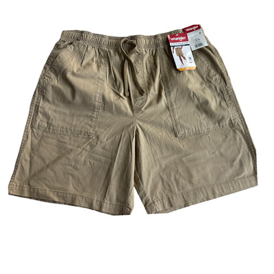Wrangler Premium Five Star Relaxed Fit Shorts L 36-38 8 Inseam Casual Drawstring