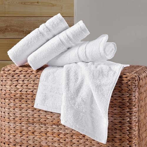 Hand Towels for Bathroom, Set of 4, 16x29 Inch, 16 in X 29 in Towel White - Bild 3 von 6