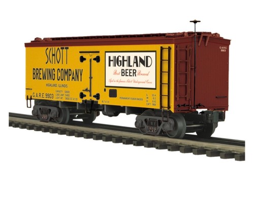 Juego de 2 coches frigoríficos MTH 20-94363 Schott Brewing Co 36' lado madera nuevo en caja | Zustand: New