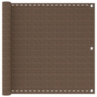 Vidaxl Balkonsichtschutz Braun 75 X 800 Cm Hdpe Und Aluminium Neu
