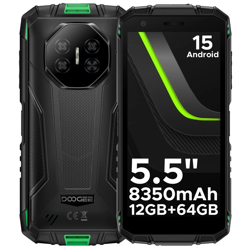 DOOGEE Fire 3 Outdoor Handy Smartphone Android 15 Ohne Vertrag 12GB+64GB 8350mAh