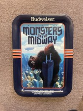 85 Budweiser Chicago Bears Monster of the Midway Metal Tray Sears Tower NEARMINT