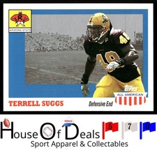 2003 Topps All American #102 Terrell Suggs ROOKIE Football Card Ravens. rookie card picture