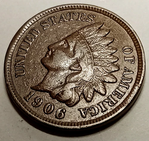 📚 1906 Indian Head Cent IHC -VF-