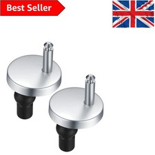 Universal Toilet Seat Fittings - Quick Release Hinges with Rubber Screws, 2 Pack