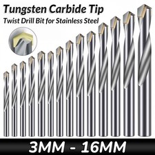 Solid Carbide Tip TCT Drill Bits 3mm-16mm Twist Drill Bit for Stainless Steel