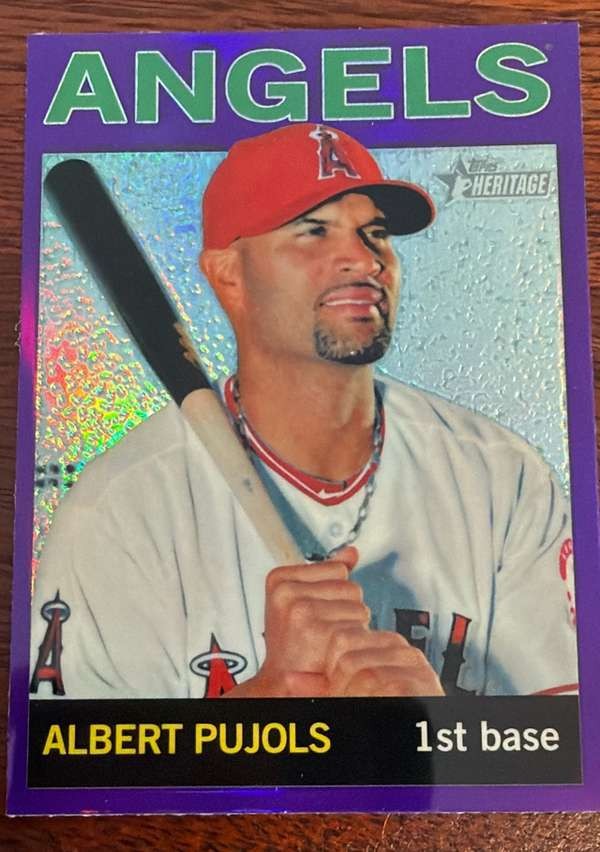 Albert Pujols #HC5 Baseball Cards 2013 Topps Heritage Chrome trading card — raw and PSA graded price guide