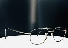 VTG ROYCE INT'L JP-705 2 Black Gunmetal Aviator Full Rim Eyeglasses FRAMES ONLY