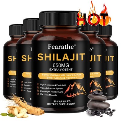 Himalayan Shilajit Caps,Extremely Potent 650 mg, rich in Minerals & Fulvic Acid