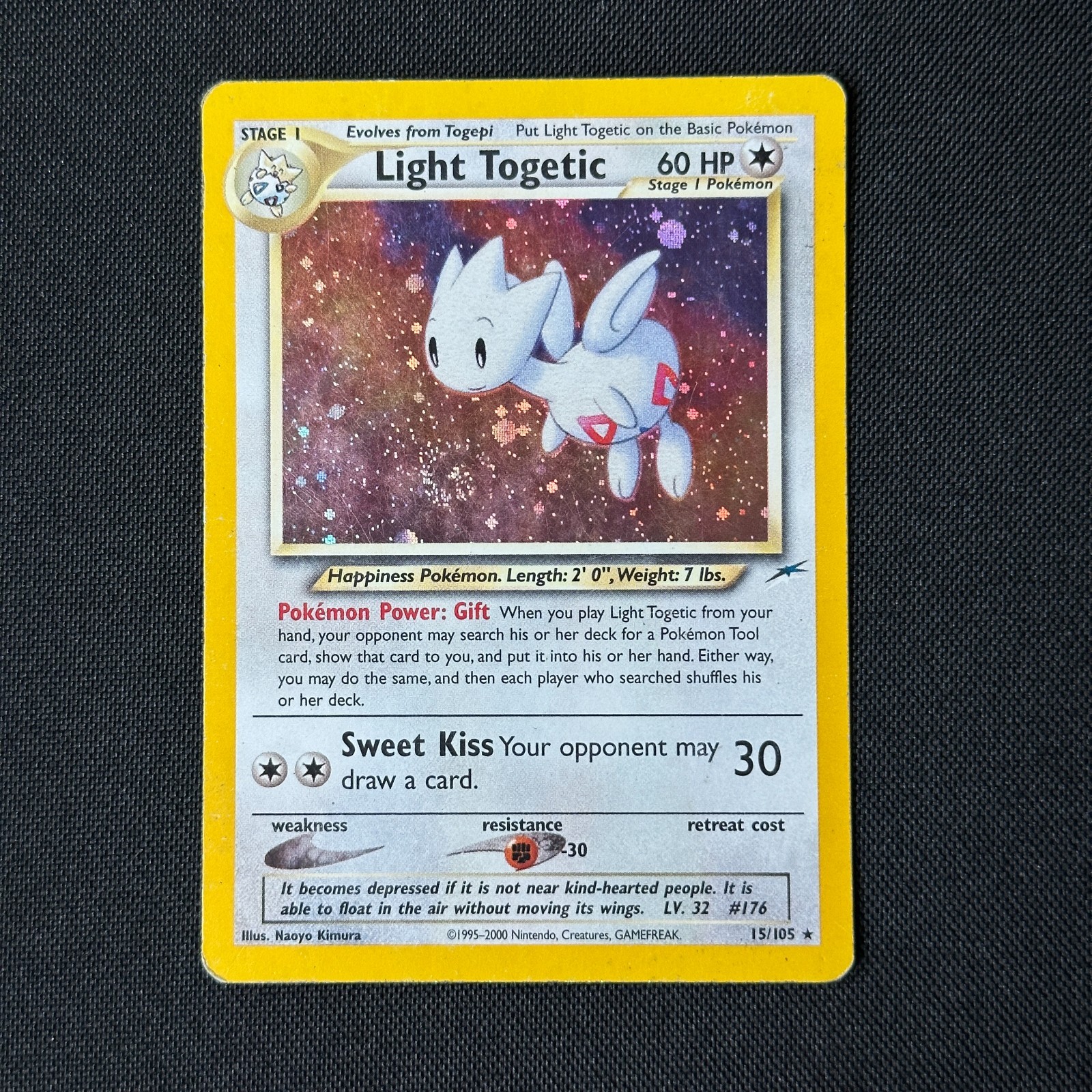Light Togetic - 15/105 - Pokemon Neo Destiny Unlimited Holo Rare Card WOTC HP