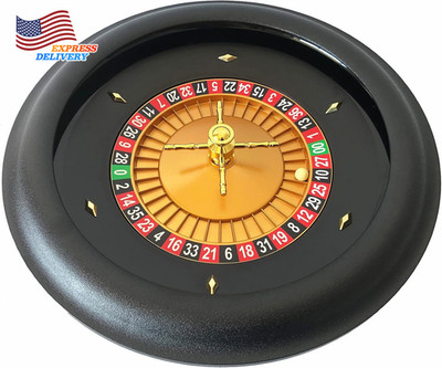 Deluxe Roulette Wheel Set 18'' Casino Grade Roulette Game Set with 2 Balls Pills