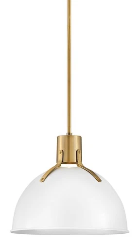 Hinkley Lighting 3487 Argo 1 Light 14"W LED Pendant - Polished White / Lacquered - Picture 1 of 12