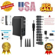Universal 5V 2A ac Adapter Power Supply with 11 DC Plug Tips AC to DC5V 1.5A ...
