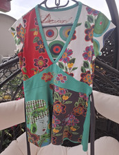 Desigual Damen Tunika T-Shirt S V-Ausschnitt ...