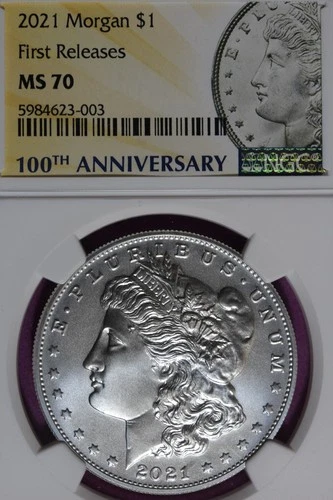 2021 NGC MS70 FIRST RELEASES MORGAN SILVER DOLLAR #B52005