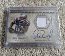 2012 Aaron Hernandez Topps Five Star Patch Auto 63/75