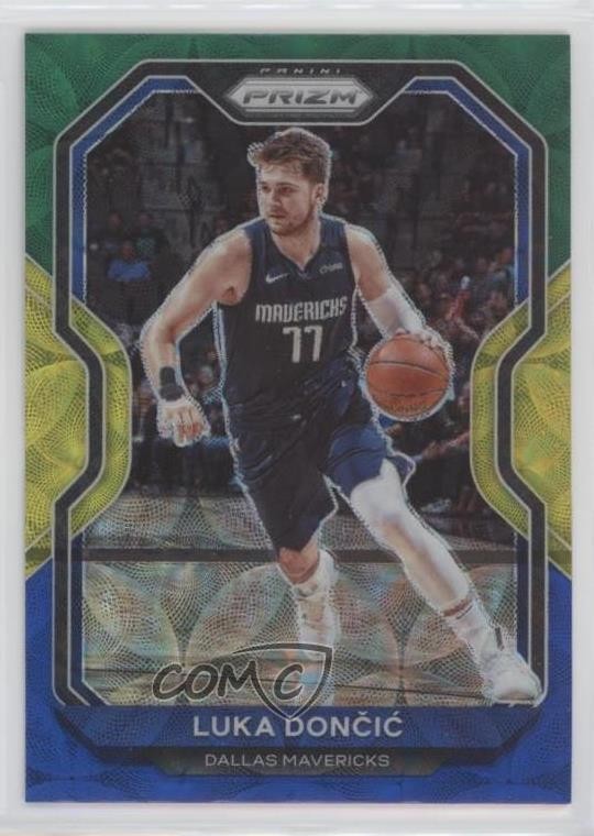 2020-21 Panini Prizm Choice Blue Yellow & Green Luka Doncic Dončić #32 0qr0