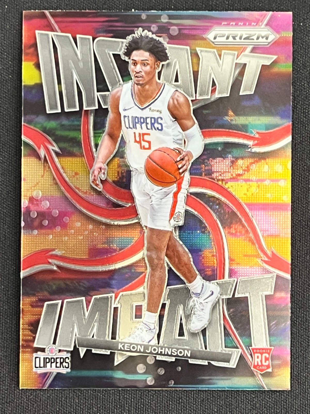 Keon Johnson 2021-22 Prizm Instant Impact ROOKIE CARD #5 Clippers