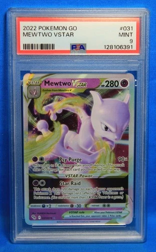 2022 POKEMON GO # 031 MEWTWO VSTAR PSA 9 MINT # 128106391