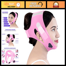 V Line Face Lifting Silicone Mask with Adjustable Double Chin Strap for Women