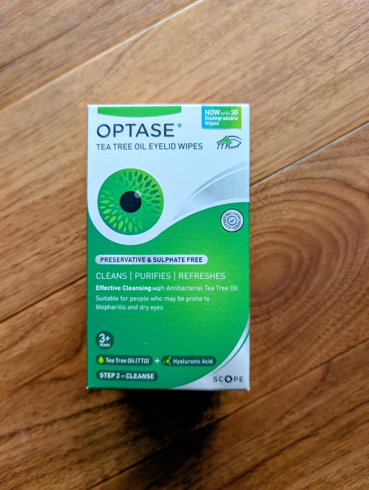 30 Optase Eye Lid Wipes Preservative & Detergent Free for Sensitive Eyes Doctor