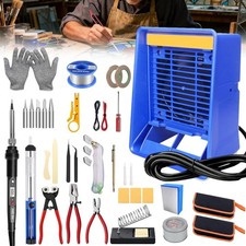 Kryztlyn 32-Piece Stained Glass Starter Kit for Adults, with 80W Soldering Iron