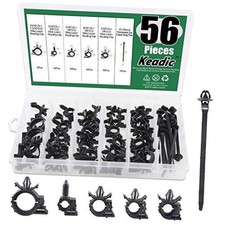 Keadic 56Pcs Car Wire Loom Routing Clips Assortment 6 Sizes Car Harness