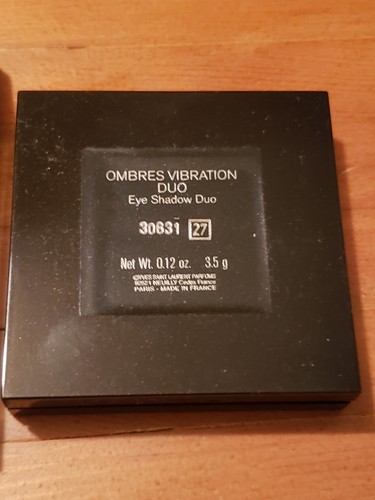 YSL OMBRE VIBRATION EYE SHADOW DUO #27 STEEL BLUE -SILVER MIST NIB - Picture 4 of 4