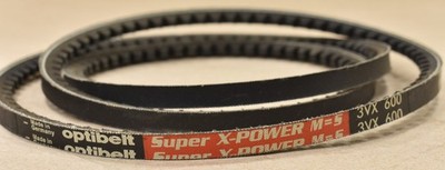 2 x Optibelt 3VX 600, Super X-Power Cogged Wedge Belt, 60'' Length x 3/8'' Width