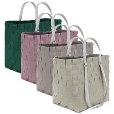 Großer Einkaufskorb Shopper Einkaufs-Tasche mit langen Henkeln Strandtasche 25 L