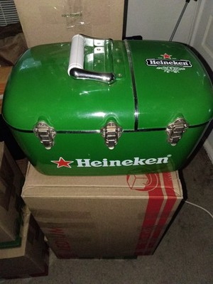 Vintage Heineken CoolBox Portable Beer Cooler CD Player AM/FM Radio WORKS