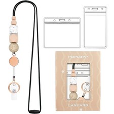 Retractable Lanyards for ID Badges and Keys, Cute Breakaway Teacher Lanyard with