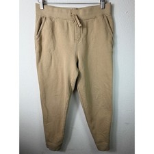 Polo Ralph Lauren Boys XL 18-20 Joggers Tan Khaki Fleece Sweatpants Pony Logo