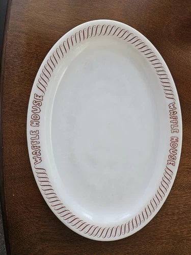 Vintage Waffle House Platter 8"x12", Anchor Hocking 942,Fire King 350 USA.
