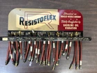 VINTAGE 1940s 1950s RESISTOFLEX GAS & OIL LINE DEALER SIGN DISPLAY NOS 326