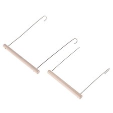 Parrot Swing Perch with Metal Hanging Hook Wooden Stand Cage Accessories
