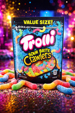 Trolli Sour Brite Crawlers, Candy, Cherry-Lem...