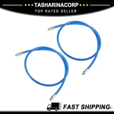 2 pcs 47" Universal 1/8" NPT Trailer Grease Gun Flex Hose Extension Metal Blue