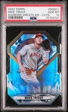2022 TOPPS DIAMOND GREATS DIE-CUTS #DGDC1 MIKE TROUT PSA 10