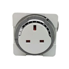 Plug-in Mechanical Timer, Time Switch, Clock Power Supply for Home Use - White