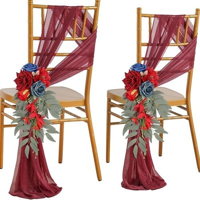 Hochzeitsstuhl Blumen Hochzeitsdeko elegantes Design Brautaccessoire