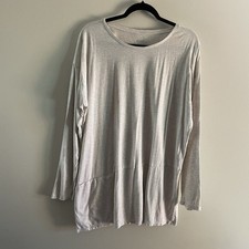 J.Jill Pure Jill Women XL Oatmeal Heather Long Sleeve Super Soft Seam Tunic Top