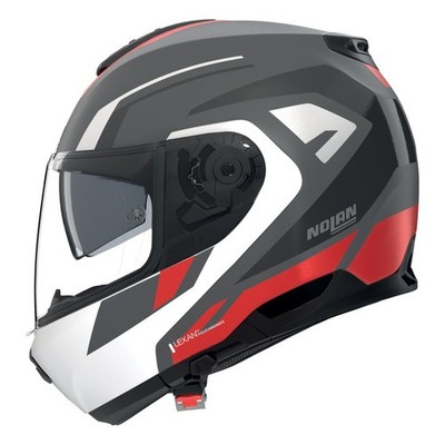 Klapphelm Nolan N100-6 CINETICO 361 Grigio lava / Bianco / Rosso