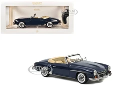 1957 MERCEDES-BENZ 190 SL CONVERTIBLE MIDDLE BLUE 1/18 DIECAST BY NOREV 183403