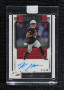 2021 Panini One Day One Auto /49 Rondale Moore #114 Rookie Auto RC