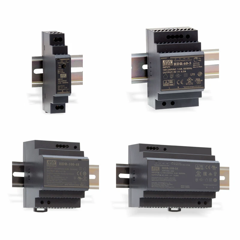 MeanWell HDR-Serie - Hutschienen-Schaltnetzteile DIN-Rail | 12-153,6 W / 5-48V - Bild 1 von 1
