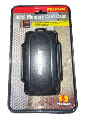 Pelican 0945 Compact Flash Memory Card Case (Black) Stores Up To Six Flash Cards